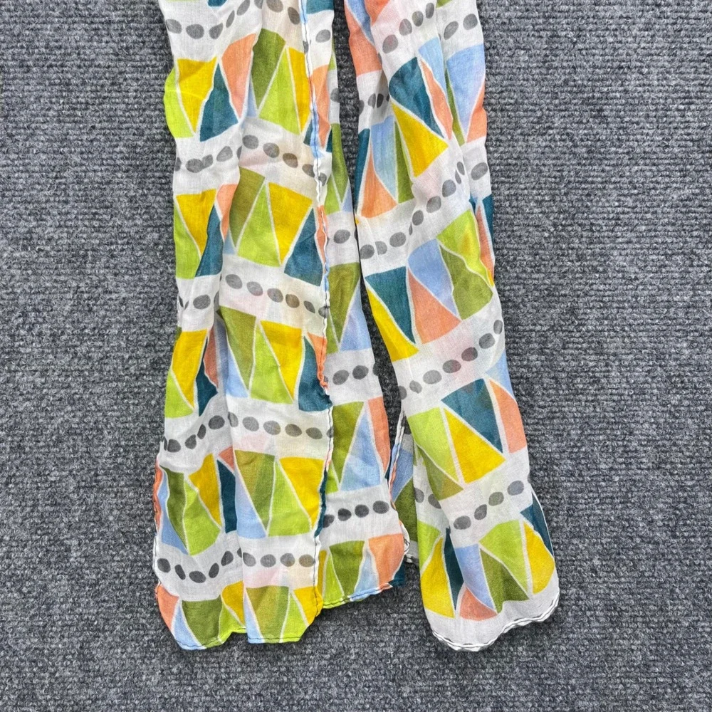 Fashion Scarf Geometric Abstract Lightweight Triangle Pattern Multicolor Scarf